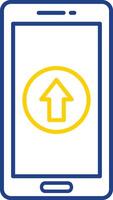 Upload Line Two Color Icon vector