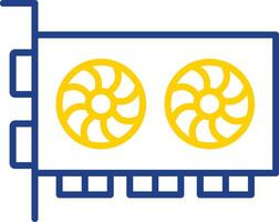 Graphic Card Line Two Color Icon vector