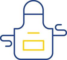 Apron Line Two Color Icon vector