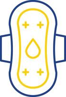 Sanitary Towel Line Two Color Icon vector