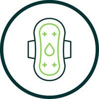 Sanitary Towel Line Circle Icon vector