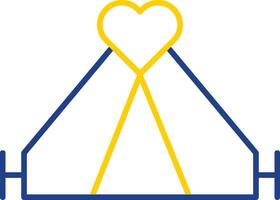 Tent Line Two Color Icon vector