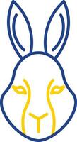 Rabbit Line Two Color Icon vector