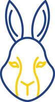 Rabbit Line Two Color Icon vector