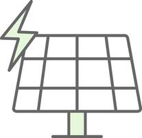 Solar Panel Fillay Icon vector