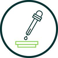 Pipette Line Circle Icon vector