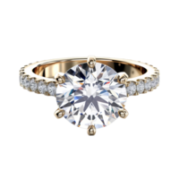 Diamant besetzt Luxus Hochzeit Ring Schmuck auf transparent Hintergrund png