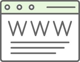 Browser Fillay Icon vector