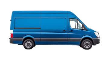 blue courier delivery van, vehicle png