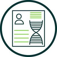 DNA Line Circle Icon vector