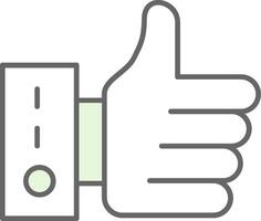 Thumb Up Fillay Icon vector