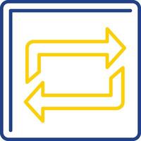 Repeat Line Two Color Icon vector