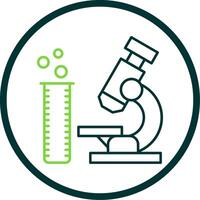 Laboratory Line Circle Icon vector