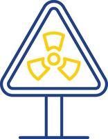 Radiation Zone Line Two Color Icon vector