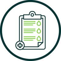 Medical Test Line Circle Icon vector