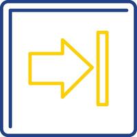 Right Arrow Line Two Color Icon vector
