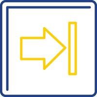 Right Arrow Line Two Color Icon vector