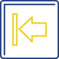 Left Arrow Line Two Color Icon vector