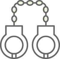 Handcuffs Fillay Icon vector