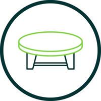 Coffee Table Line Circle Icon vector