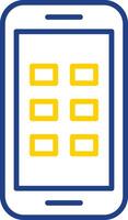 Phone Line Two Color Icon vector
