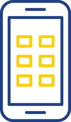 Phone Line Two Color Icon