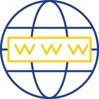Worldwide Line Two Color Icon vector