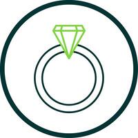Wedding Ring Line Circle Icon vector