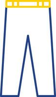 Trousers Line Two Color Icon vector