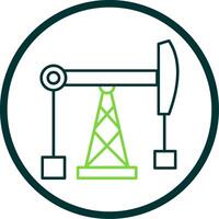 fósil combustible línea circulo icono vector