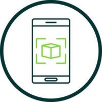 Augmented Reality Line Circle Icon vector