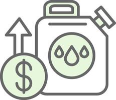 Oil Price Fillay Icon vector