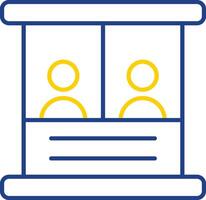 Ticket Box Line Two Color Icon vector
