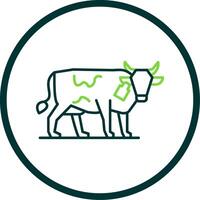 Livestock Farming Line Circle Icon vector