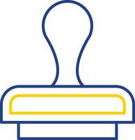 Stamp Line Two Color Icon vector