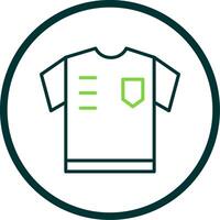 Referee Shirt Line Circle Icon vector