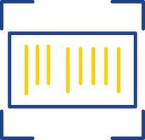 Barcode Line Two Color Icon vector