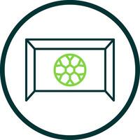 Goalie Line Circle Icon vector