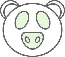 panda relleno icono vector