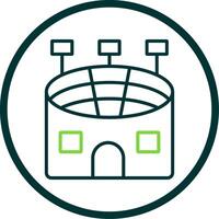 Stadium Line Circle Icon vector