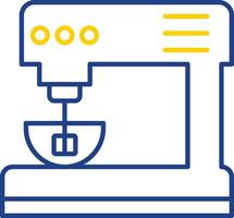 Electric Mixer Line Two Color Icon vector