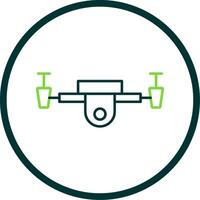 Drone Line Circle Icon vector