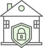 House Protection Fillay Icon vector