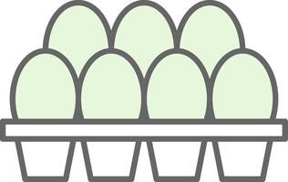 Egg Tray Fillay Icon vector