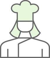 Lady Chef Fillay Icon vector