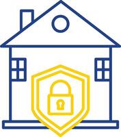 House Protection Line Two Color Icon vector