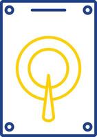 Hard Drive Line Two Color Icon vector