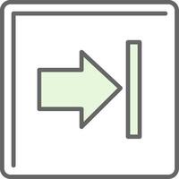 Right Arrow Fillay Icon vector