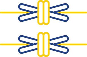 Barbed Wire Line Two Color Icon vector