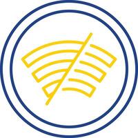 Disconnected Line Two Color Icon vector